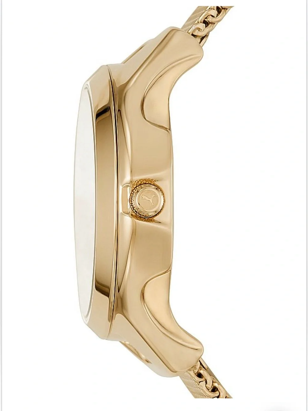 PUMA Women's Gold Tone Mesh Bracelet Watch with Black Accent!NWT&RARE